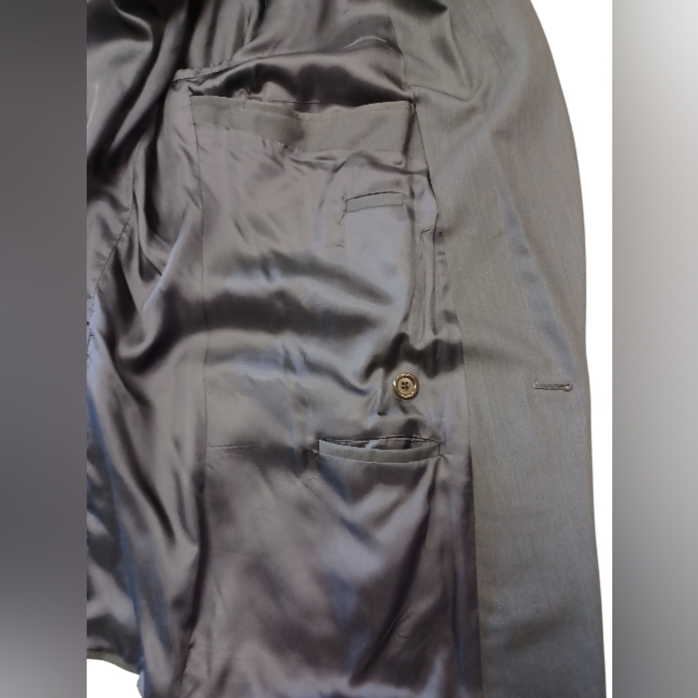 Hugo Boss Al Capone Chicago Suit Wool GUC Blue Vintage Size GR 50 - Picture 10 of 15